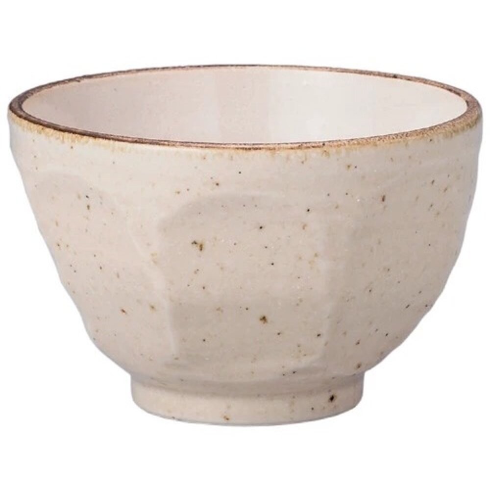 日本製 削角陶瓷飯碗 杏白色 飯碗 陶瓷碗 餐碗 湯碗 斗笠碗 日本碗 碗盤 日式碗 優格碗 可微波碗 日本進口-細節圖2