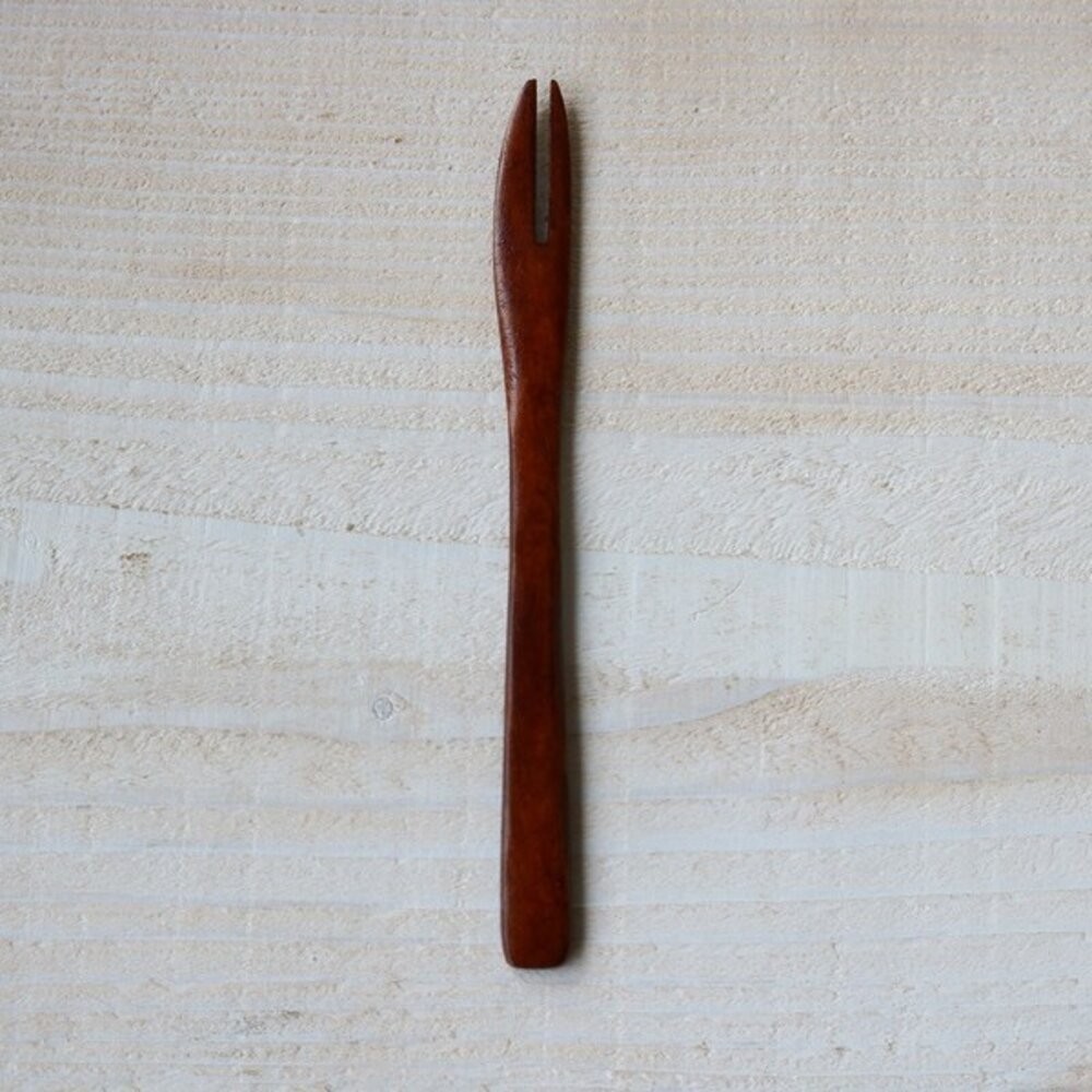 日式天然木製餐具 甜點叉 湯匙 抹茶粉勺 天然紋理 木質觸感 甜點匙 布丁湯匙 冰淇淋匙 雙齒叉 若兆 日本進口-規格圖7