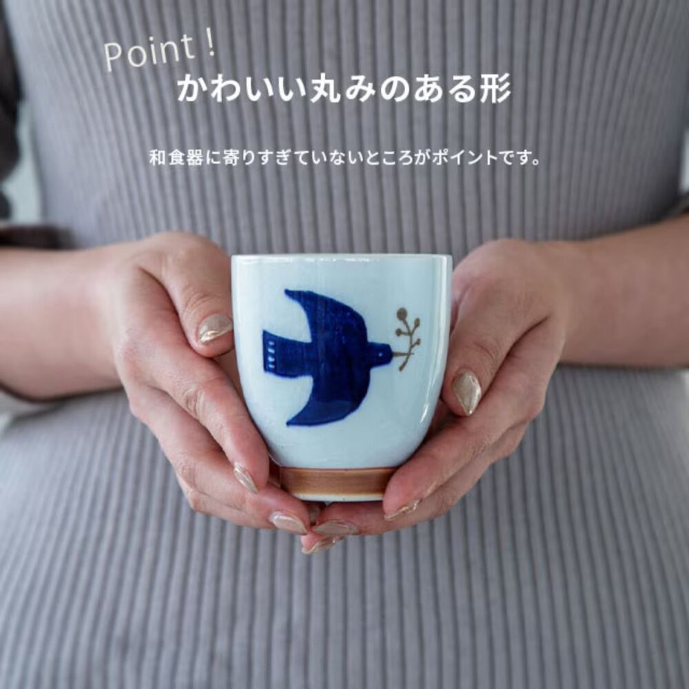 日本製 波佐見燒 冰裂紋海鷗造型茶杯 茶杯組 | 茶杯 茶杯陶瓷 陶瓷杯 花茶杯 日式茶杯 日本進口-細節圖4