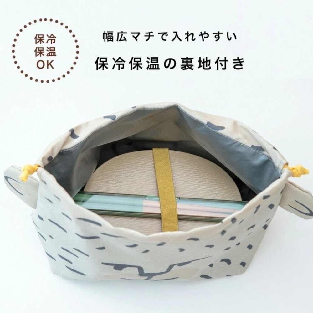 日本 CDF 刺蝟造型束口保冷保溫袋 保冷袋 | 保溫餐袋 日本保溫袋 便當保溫袋 午餐袋 日本進口-細節圖5