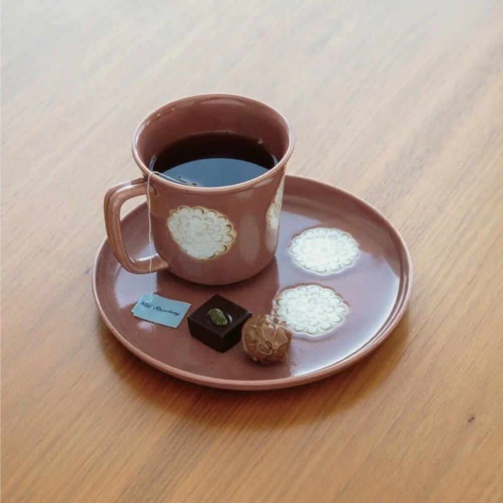 日本波佐見燒 陶瓷花朵圓盤 馬克杯 餐墊 | 杯子 點心盤 咖啡杯 盤子 日本製餐盤 日本進口-細節圖6