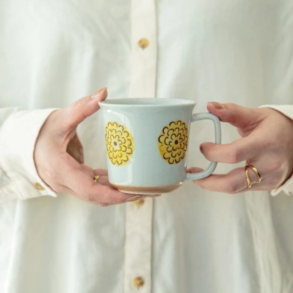 日本波佐見燒 陶瓷花朵圓盤 馬克杯 餐墊 | 杯子 點心盤 咖啡杯 盤子 日本製餐盤 日本進口-細節圖8