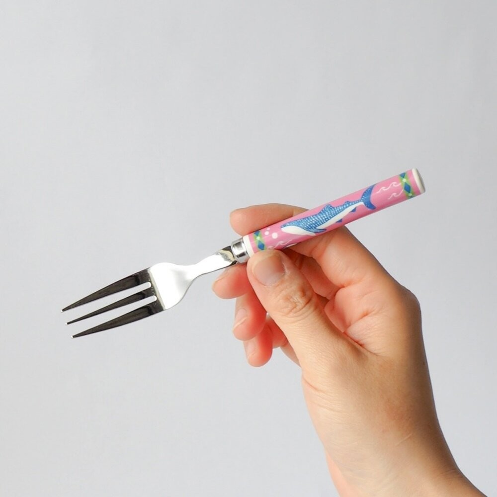 日本燕三條 高桑金屬 海洋動物不銹鋼叉子 ｜色彩鮮豔生動 北極熊 海豚 企鵝 環保餐具 露營餐具 餐叉 日本進口-細節圖4