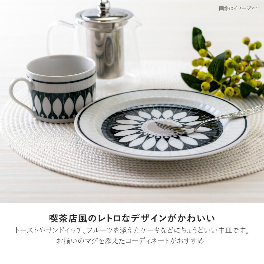 日本製復古浮雕花卉盤 Anticoflower7吋點心盤 | 餐盤 蛋糕盤 咖啡廳擺盤 早午餐盤 絕美餐桌道具 日本進口-細節圖7