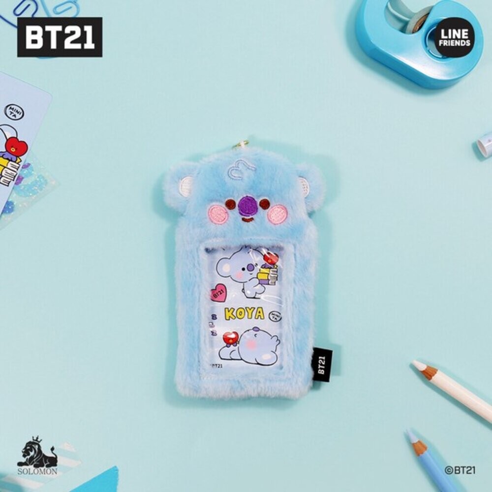 BT21 毛絨絨 卡夾 鑰匙圈 防彈少年團 | 證件套 證件卡套 悠遊卡套 卡套 證件夾 卡片套 悠遊卡夾 日本進口-規格圖8