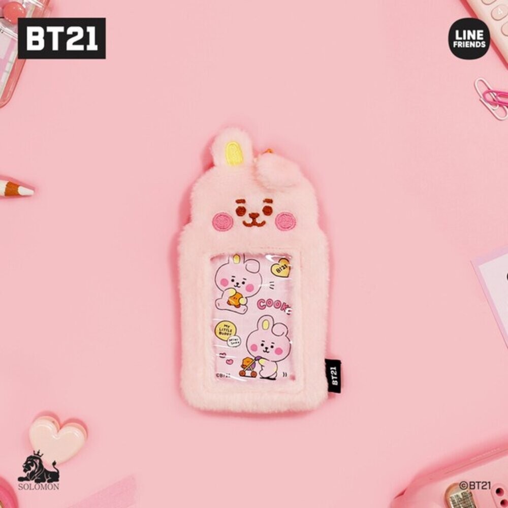 BT21 毛絨絨 卡夾 鑰匙圈 防彈少年團 | 證件套 證件卡套 悠遊卡套 卡套 證件夾 卡片套 悠遊卡夾 日本進口-規格圖8