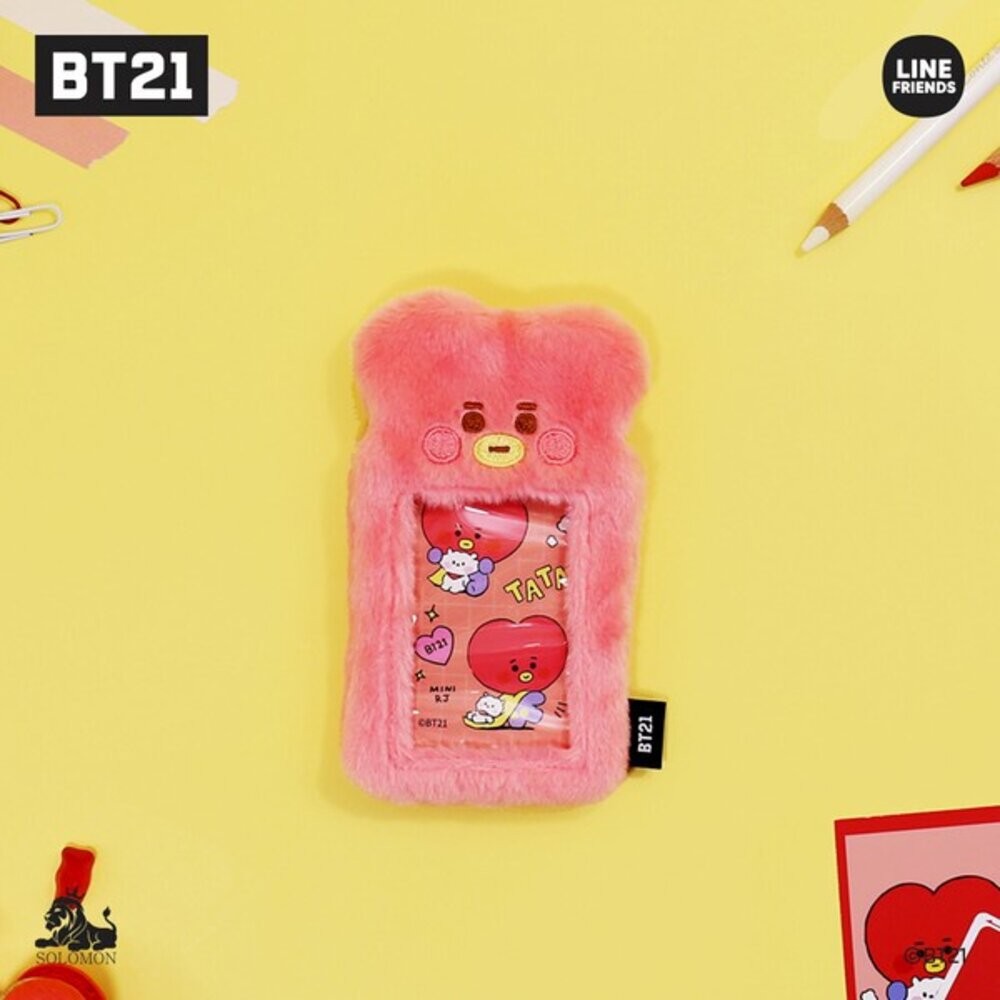 BT21 毛絨絨 卡夾 鑰匙圈 防彈少年團 | 證件套 證件卡套 悠遊卡套 卡套 證件夾 卡片套 悠遊卡夾 日本進口-規格圖8