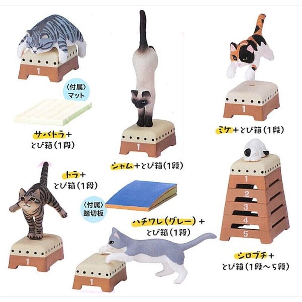 停產不補 日本 stasto Stand stones 扭蛋 跳箱貓 新色篇 動物愛好系列 辦公桌小物 療癒小物 日本進-細節圖2