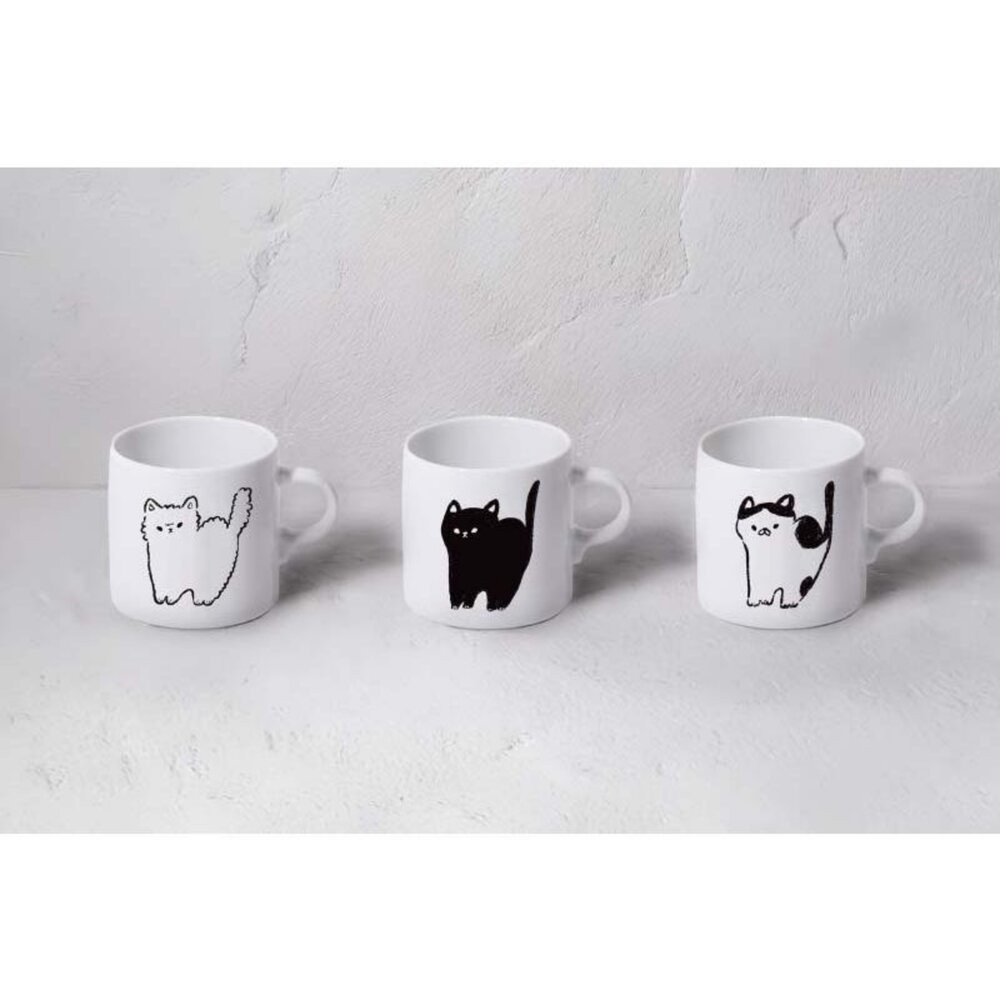 ANGLE 慵懶貓 日本製 簡約線條陶瓷餐盤 馬克杯 | 職人手繪 貓奴首選 日系質感餐具 日本進口-細節圖4