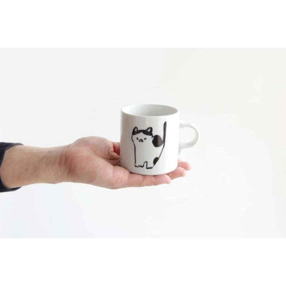ANGLE 慵懶貓 日本製 簡約線條陶瓷餐盤 馬克杯 | 職人手繪 貓奴首選 日系質感餐具 日本進口-細節圖11