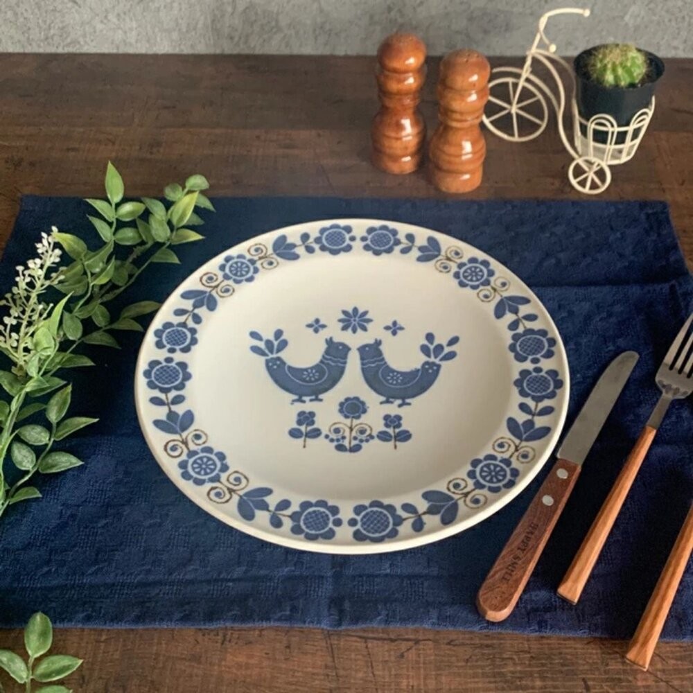 日本製 昭和復古 和平鴿陶瓷碗盤 懷舊拉麵碗 圓形深盤 | 小碗 甜點水果盤 職人手作餐盤 日本進口-細節圖3