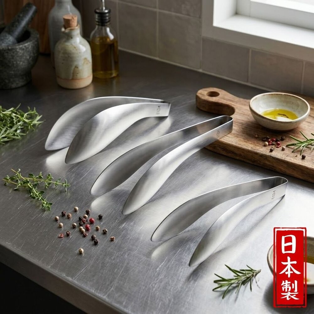 現貨 日本Leye 不鏽鋼不沾手食物夾 三款尺寸 獨家弧形設計 燒肉/沙拉/火鍋/點心夾 料理神隊友 日本進口-細節圖3
