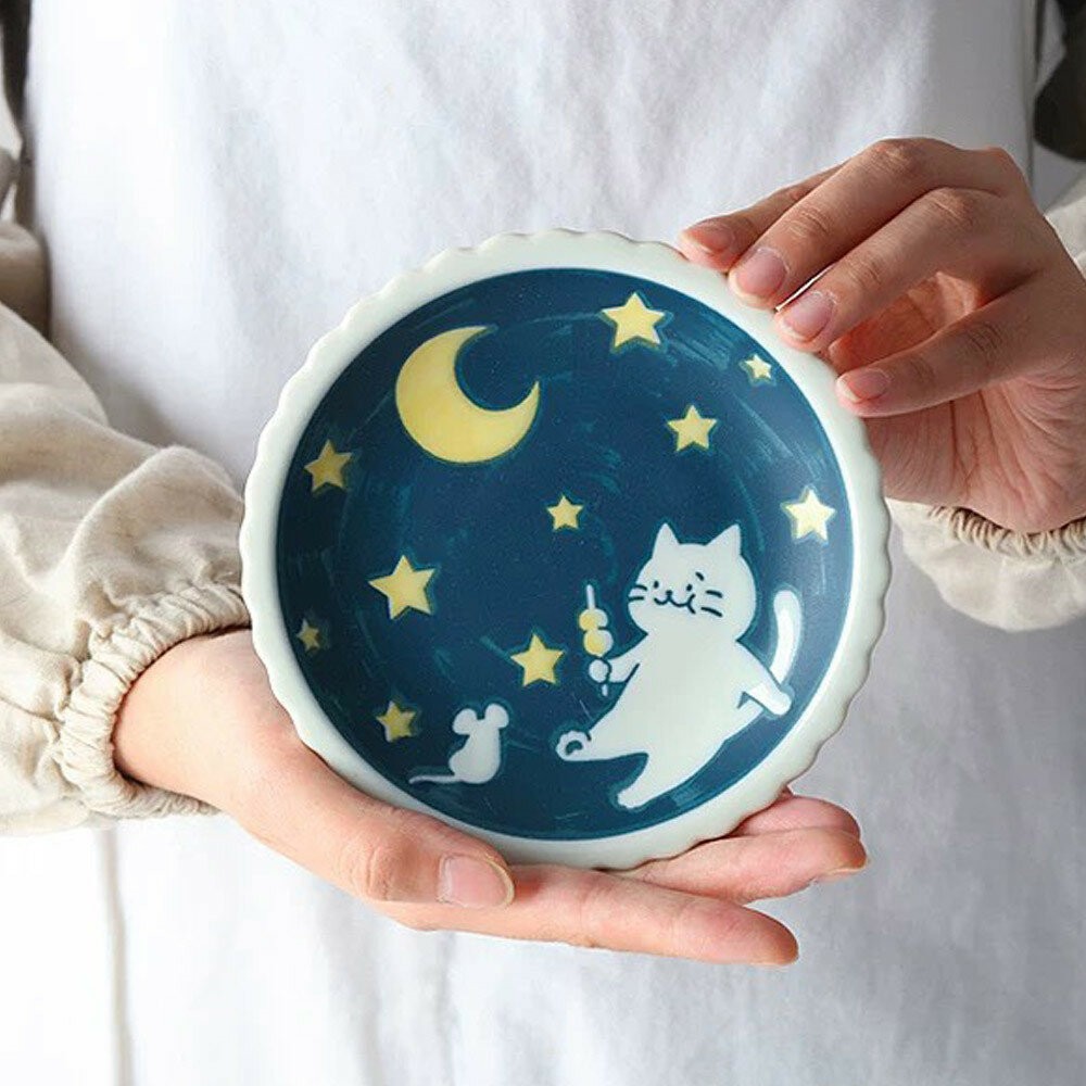 日本製 貓咪陶瓷餐盤 美濃燒 淺盤 點心盤 | 義大利麵盤 咖哩盤 小碟 盤子 貓咪盤 日式餐具-規格圖8