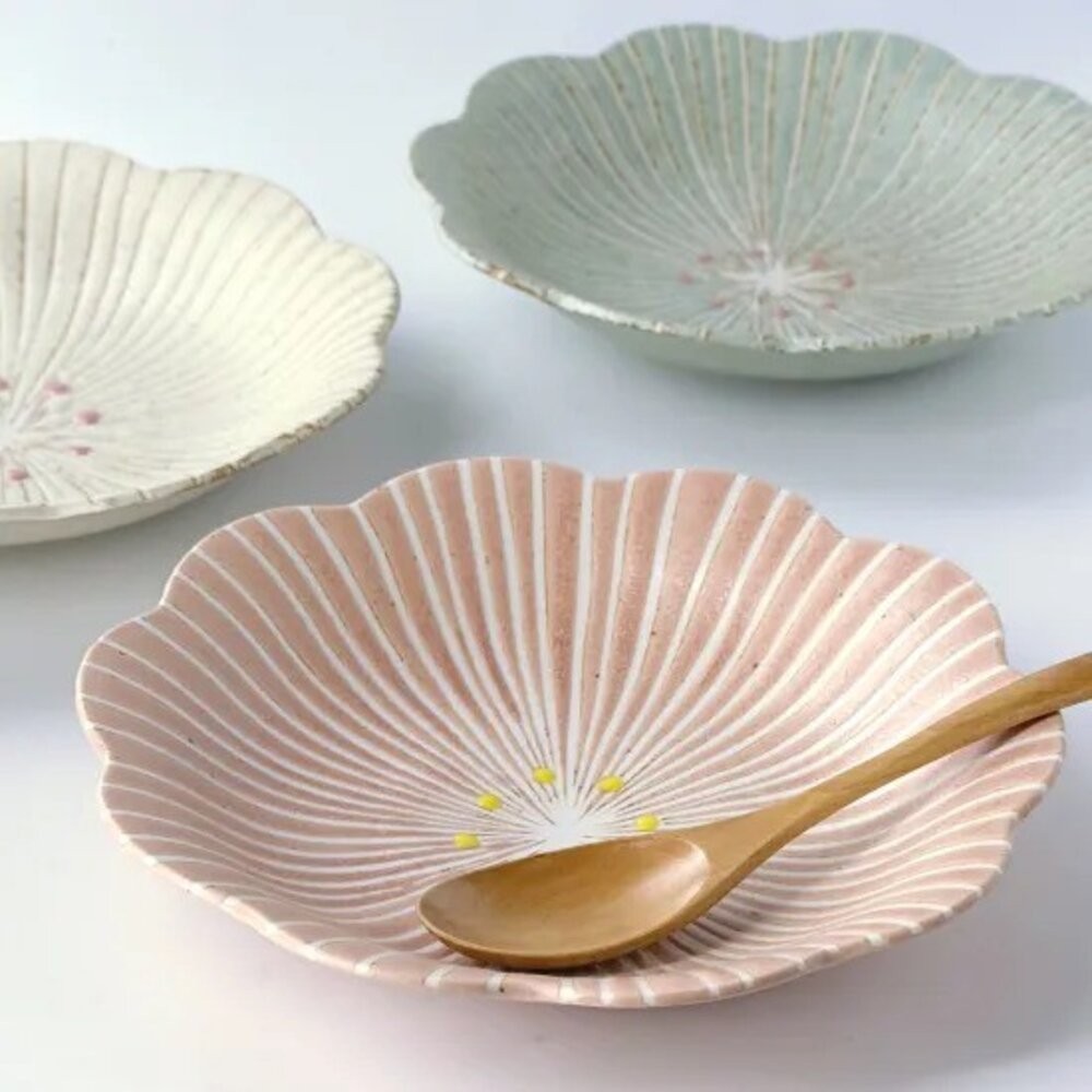 日本製美濃燒 花小町深盤 21cm 花瓣造型主菜盤 餐盤 | 深碟 義大利麵盤 萬用深型設計 日本進口-細節圖4