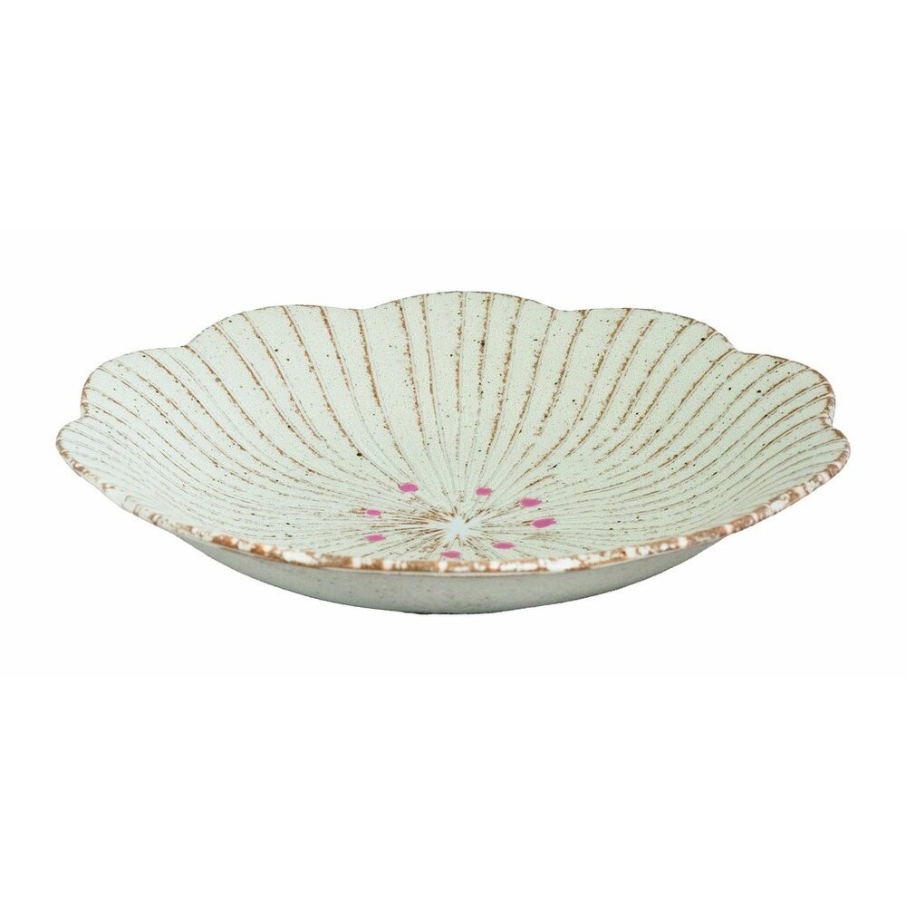 日本製美濃燒 花小町深盤 21cm 花瓣造型主菜盤 餐盤 | 深碟 義大利麵盤 萬用深型設計 日本進口-細節圖7