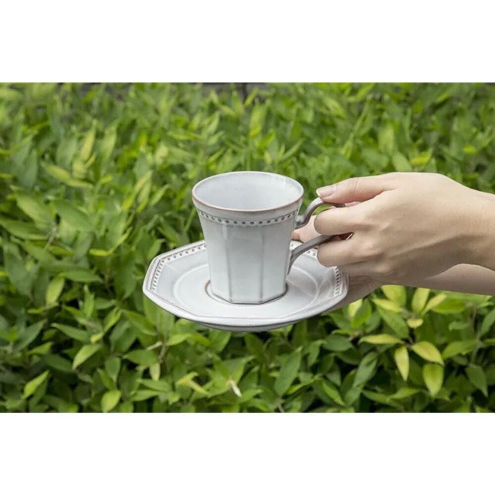 日本製 法式古典 Coline 咖啡杯盤組 職人浮雕 | 陶瓷甜點盤 下午茶組 歐式優雅美學 日本進口-細節圖5