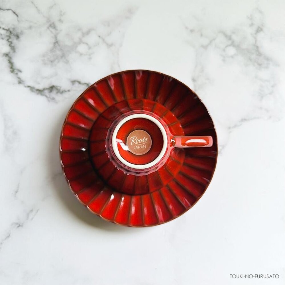 日本製 ROOTS 風雅咖啡杯盤 杯盤組 咖啡杯組 | 下午茶杯盤 花瓣造型 日系質感下午茶 日本進口-細節圖6