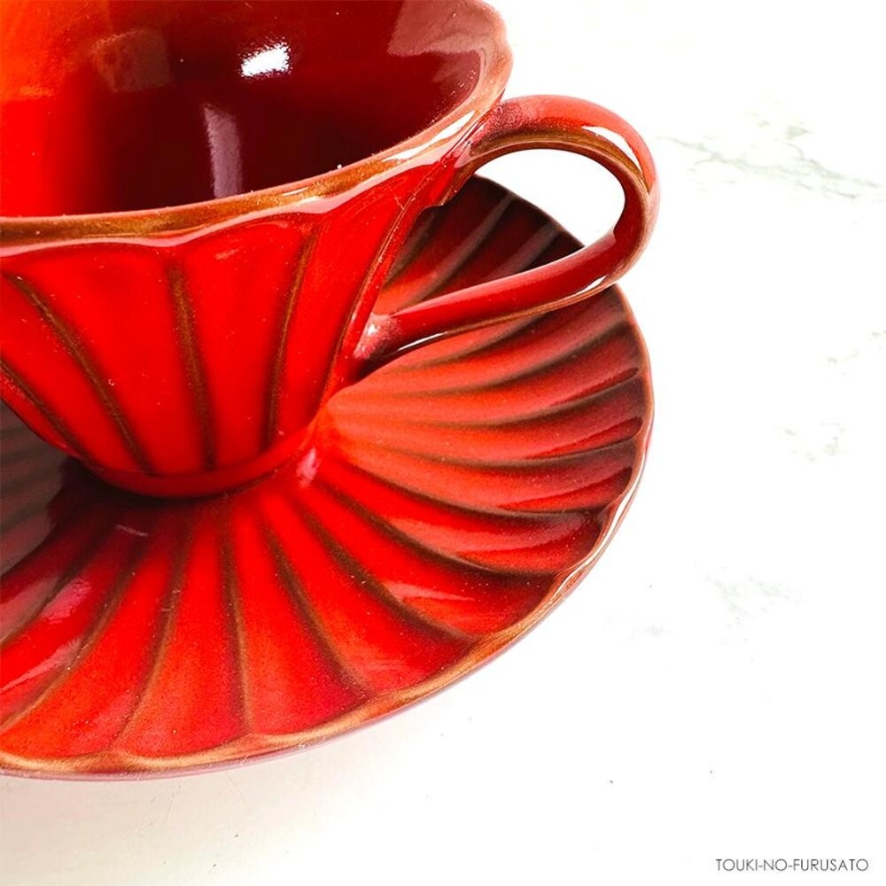 日本製 ROOTS 風雅咖啡杯盤 杯盤組 咖啡杯組 | 下午茶杯盤 花瓣造型 日系質感下午茶 日本進口-細節圖8