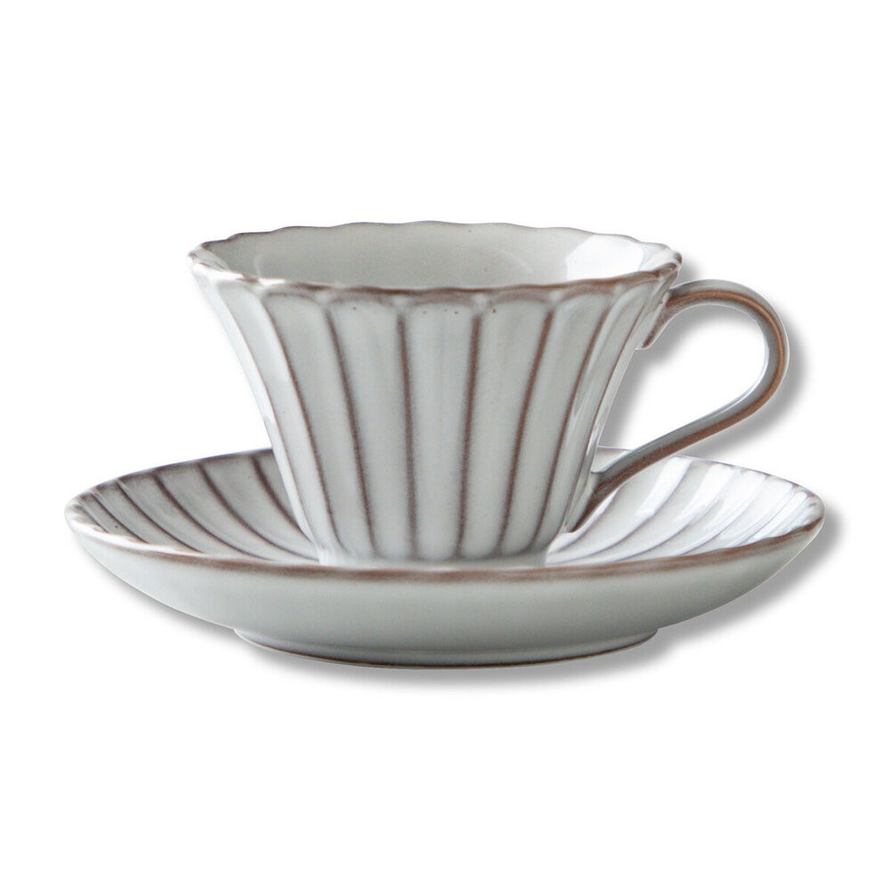 日本製 ROOTS 風雅咖啡杯盤 杯盤組 咖啡杯組 | 下午茶杯盤 花瓣造型 日系質感下午茶 日本進口-規格圖9