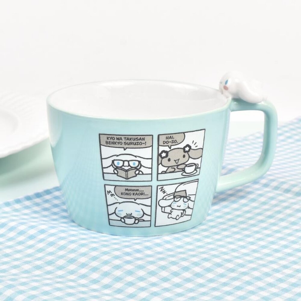 日本三麗鷗 四格漫畫馬克杯 300ml | Sanrio 杯緣子 陶瓷馬克杯 大耳狗 美樂蒂 kitty-細節圖5