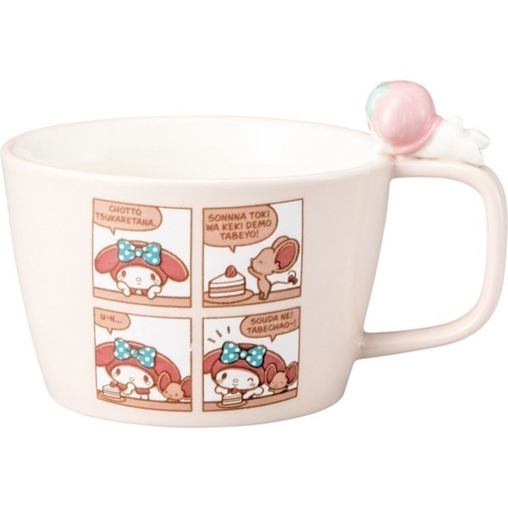 日本三麗鷗 四格漫畫馬克杯 300ml | Sanrio 杯緣子 陶瓷馬克杯 大耳狗 美樂蒂 kitty-規格圖7