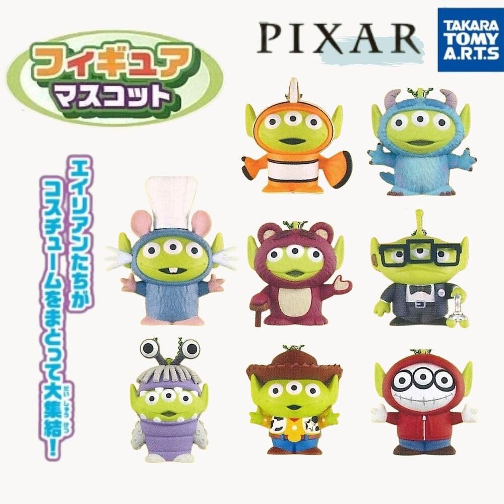 日本T-ARTS DISNEY三眼怪變裝吊飾 扭蛋 皮克斯 三眼怪吊飾 鑰匙圈吊飾 包包吊飾 三眼怪-細節圖3