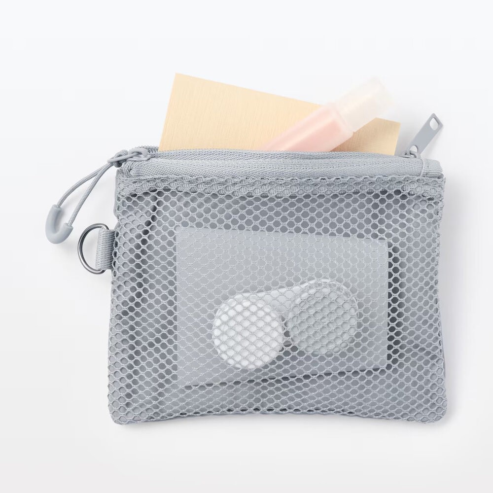無印良品 MUJI 雙拉鏈包S 雙層零錢包 化妝包 | 小收納包 零錢包 收納袋 小袋 旅行收納-細節圖2