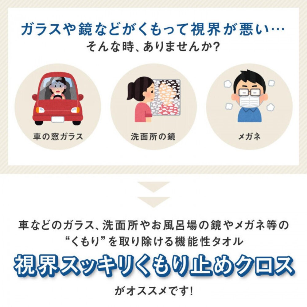 日本製 防霧拭鏡布 2入組 | 玻璃擦拭 車用布 眼鏡布 擋風玻璃 車用後視鏡 防霧布 可重複使用-細節圖4