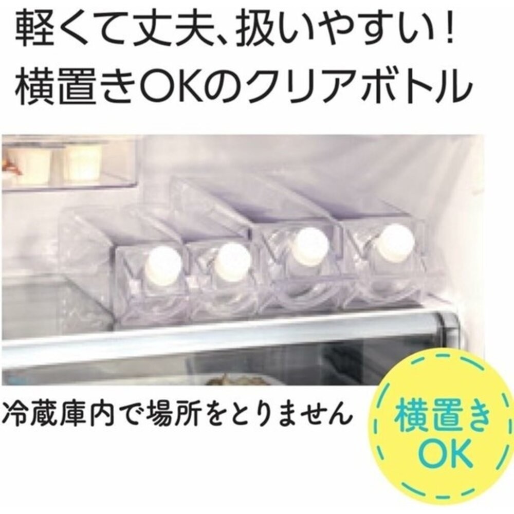 日本製 透明方形冷水壺 輕量耐用 500ml 1000ml | 冷泡茶水壺 冷水壺 造型水壺 夏日必備冷泡茶 日本進口-細節圖7