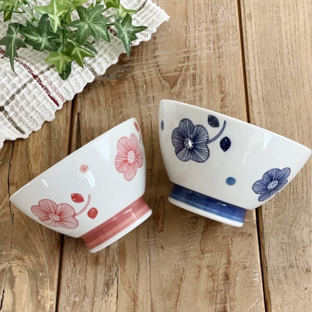 日本製 有田燒 花繪夫婦碗 陶瓷碗 | 兒童碗 餐碗 日式碗 茶碗 日式碗盤 飯碗 湯碗 日本碗 日式餐具 日本進口-細節圖4