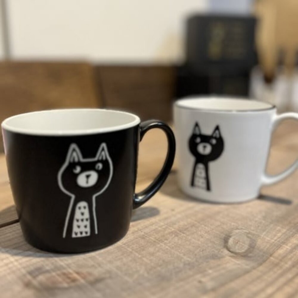 日本製美濃燒 310ml 貓咪馬克杯 霧面質感 | 杯子 咖啡杯 水杯 茶杯 日本製杯子 貓咪杯子 日本進口-細節圖2