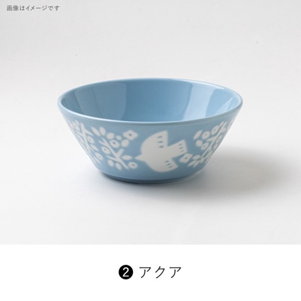 日本製美濃燒 LINTU北歐風沙拉碗 小鳥植物圖案 13cm餐碗 | 陶瓷碗 優格 麥片碗 甜點碗 質感餐盤 日本進口-細節圖5