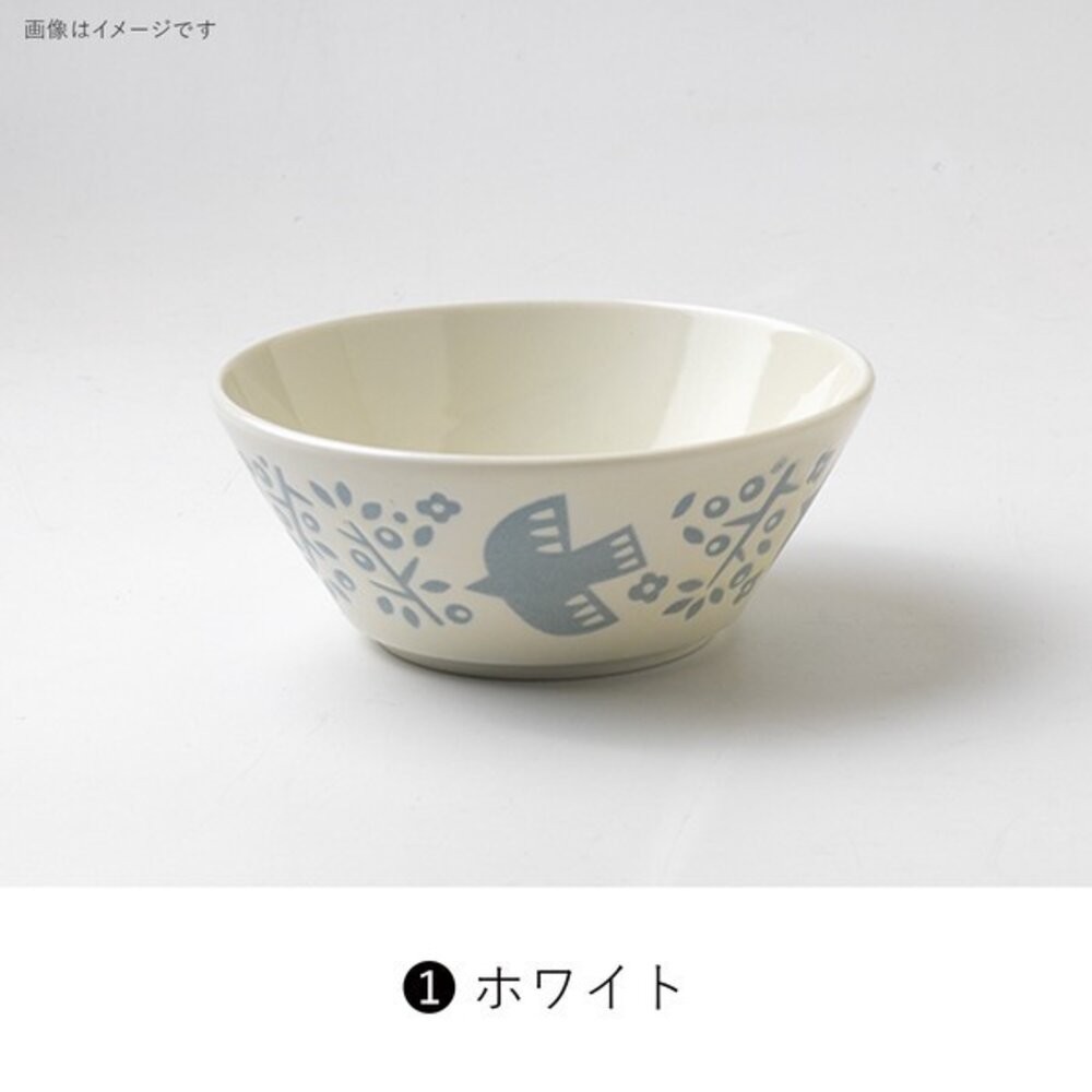 日本製美濃燒 LINTU北歐風沙拉碗 小鳥植物圖案 13cm餐碗 | 陶瓷碗 優格 麥片碗 甜點碗 質感餐盤 日本進口-規格圖9