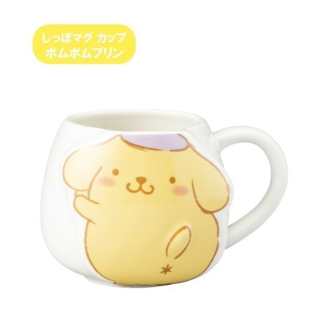 日本 三麗鷗 SANRIO 尾巴造型馬克杯 355ml | 布丁狗 kitty 盒裝 陶瓷杯 水杯 咖啡杯 日本進口-細節圖7