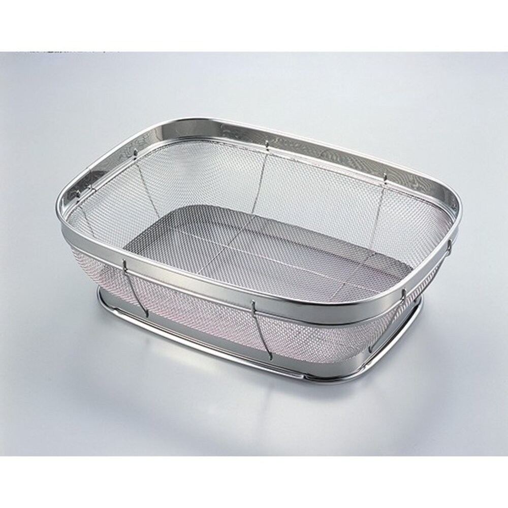 日本製不鏽鋼洗菜籃 瀝水籃 | 網狀瀝水架 備料籃 廚房瀝水工具 日本進口-細節圖2
