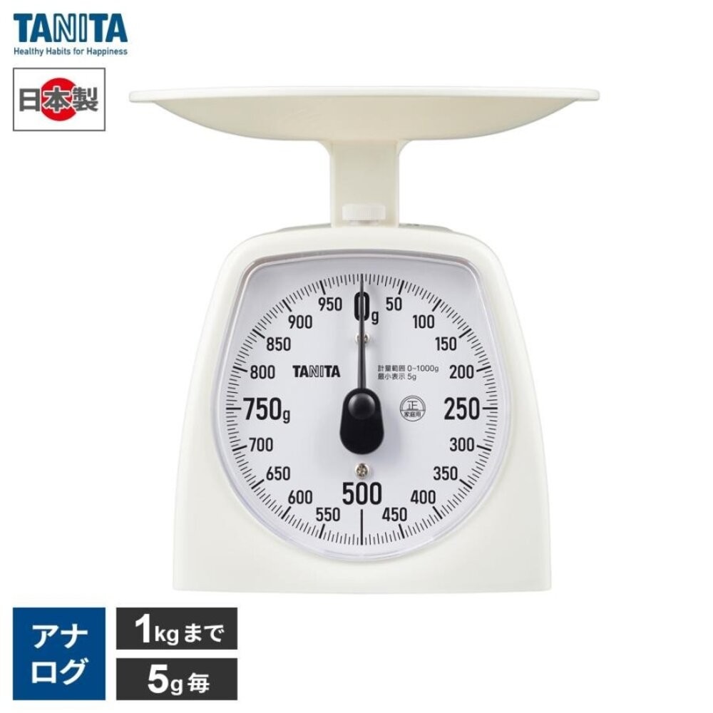 日本製 TANITA 指針式料理秤1kg 白色 KA-441 免電池 食物秤 料理秤 磅秤 烘焙秤 秤重器 日本進口-細節圖3