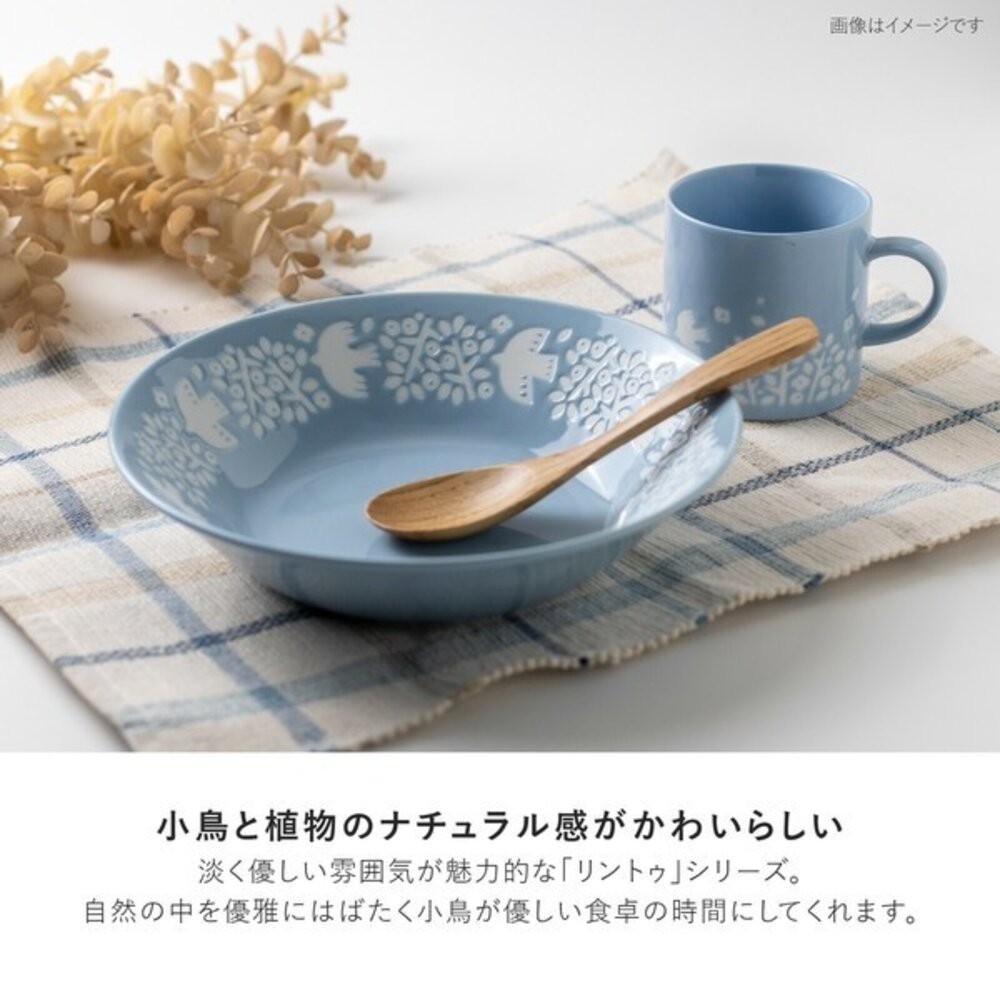 現貨 日本開運餐盤 LINTU 小鳥 植物 圓盤 大盤 拉麵碗 馬克杯 兩色可選 北歐風 手繪花鳥 陶瓷盤 日本進口-細節圖5