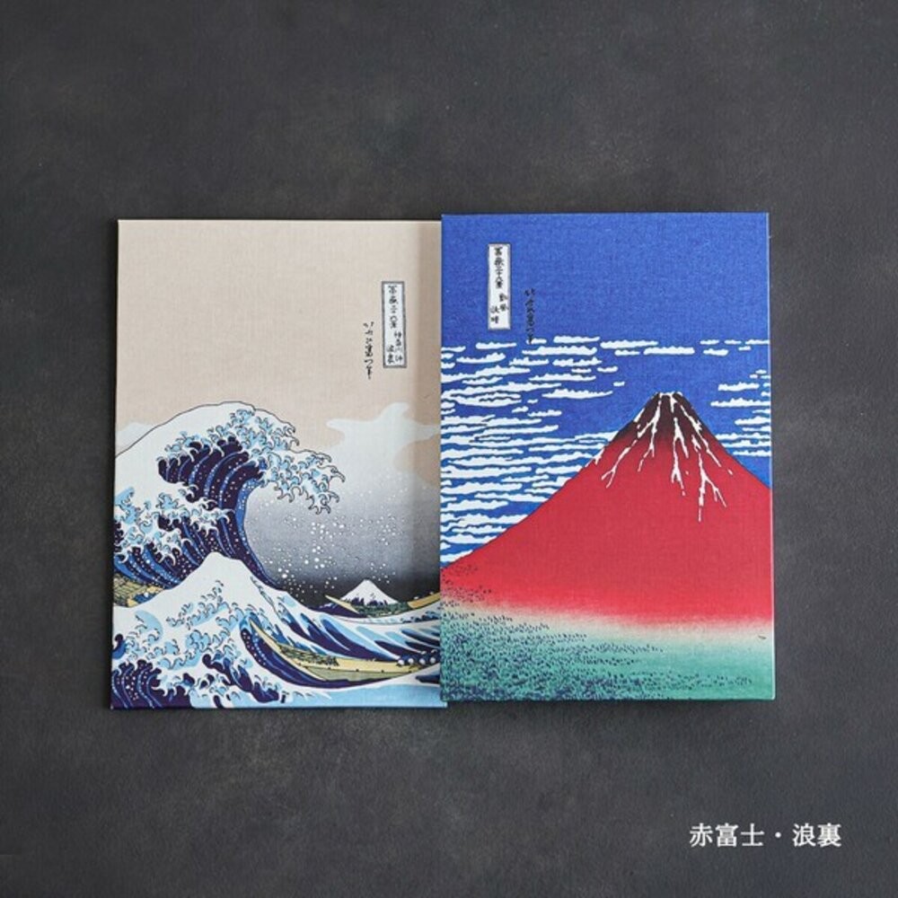 日本進口 浮世繪 御朱印帳 神奈川沖浪裏 旅遊手帳 集章 集郵本 筆記本 畫本 五重塔 藝術收藏-細節圖3