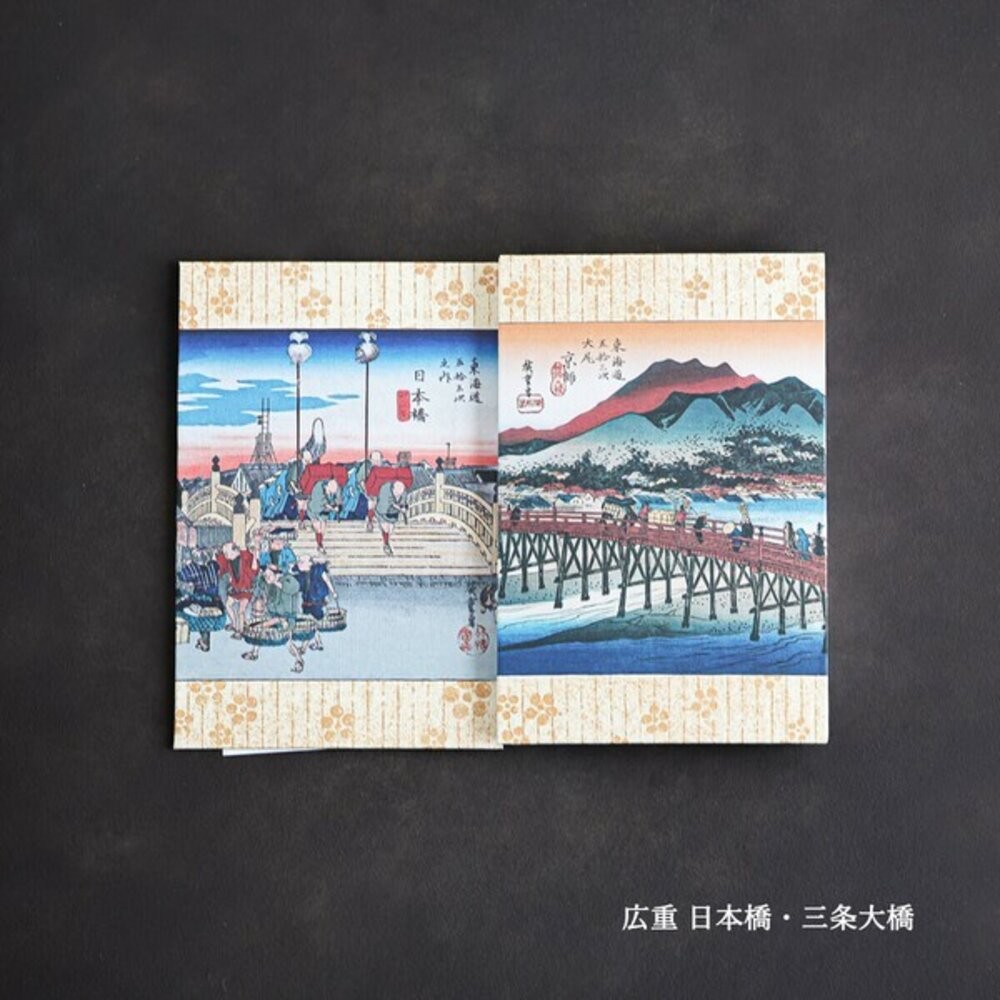 日本進口 浮世繪 御朱印帳 神奈川沖浪裏 旅遊手帳 集章 集郵本 筆記本 畫本 五重塔 藝術收藏-細節圖7