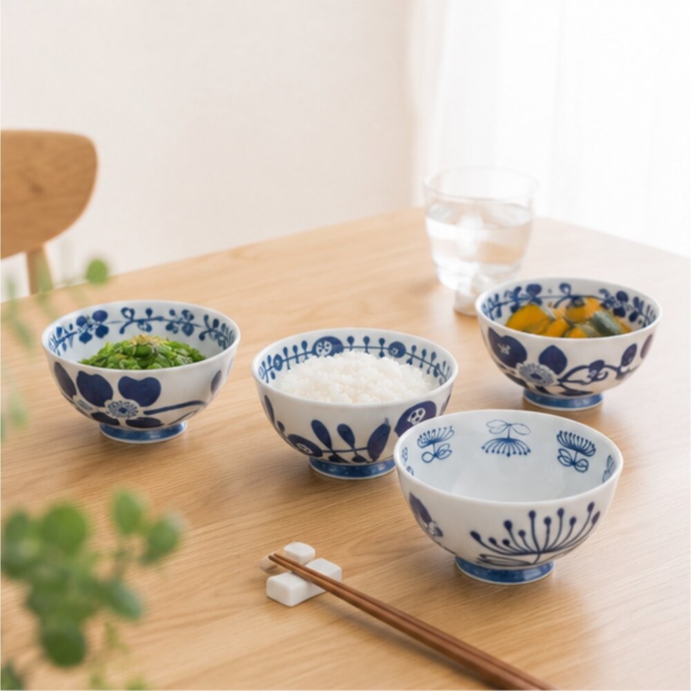日本製波佐見燒 陶瓷飯碗五入組 | 波佐見燒青花瓷碗 日式碗盤 日本碗 餐具碗 和風餐具 送禮-細節圖4
