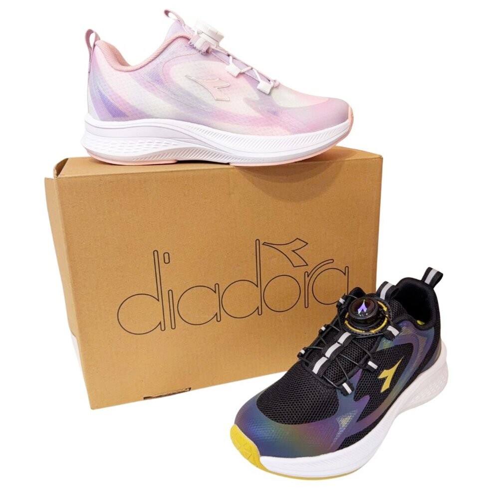 DIADORA 4E超寬楦慢跑鞋 足弓支撐鞋墊 防滑透氣 輕量兒童運動鞋-細節圖8