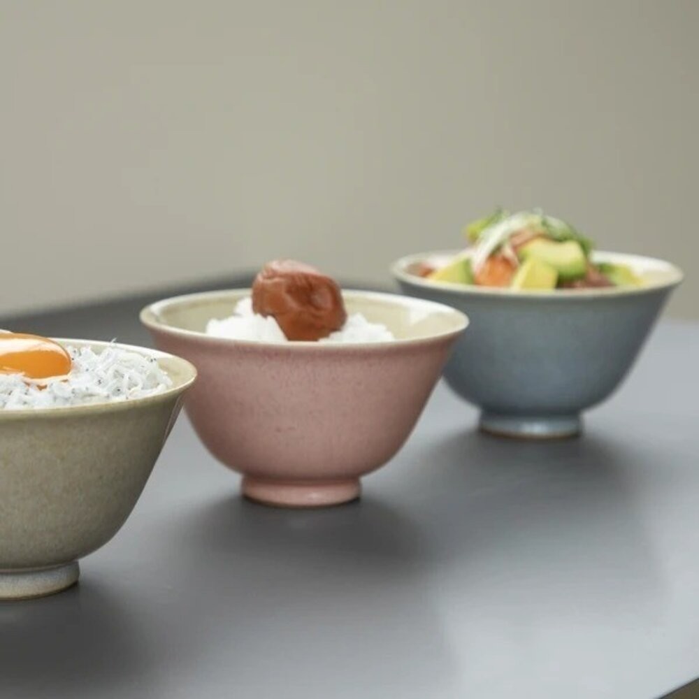 日本製 霧感釉色陶瓷飯碗 12.2cm 職人手作 三色可選 | 陶瓷碗 飯碗 瓷碗 小菜碗 小碗 丼飯碗 日本進口-細節圖2