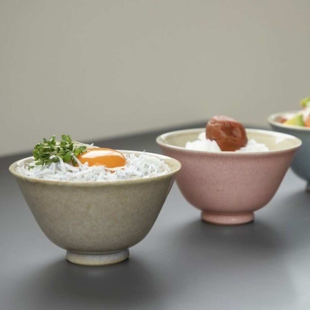 日本製 霧感釉色陶瓷飯碗 12.2cm 職人手作 三色可選 | 陶瓷碗 飯碗 瓷碗 小菜碗 小碗 丼飯碗 日本進口-細節圖3