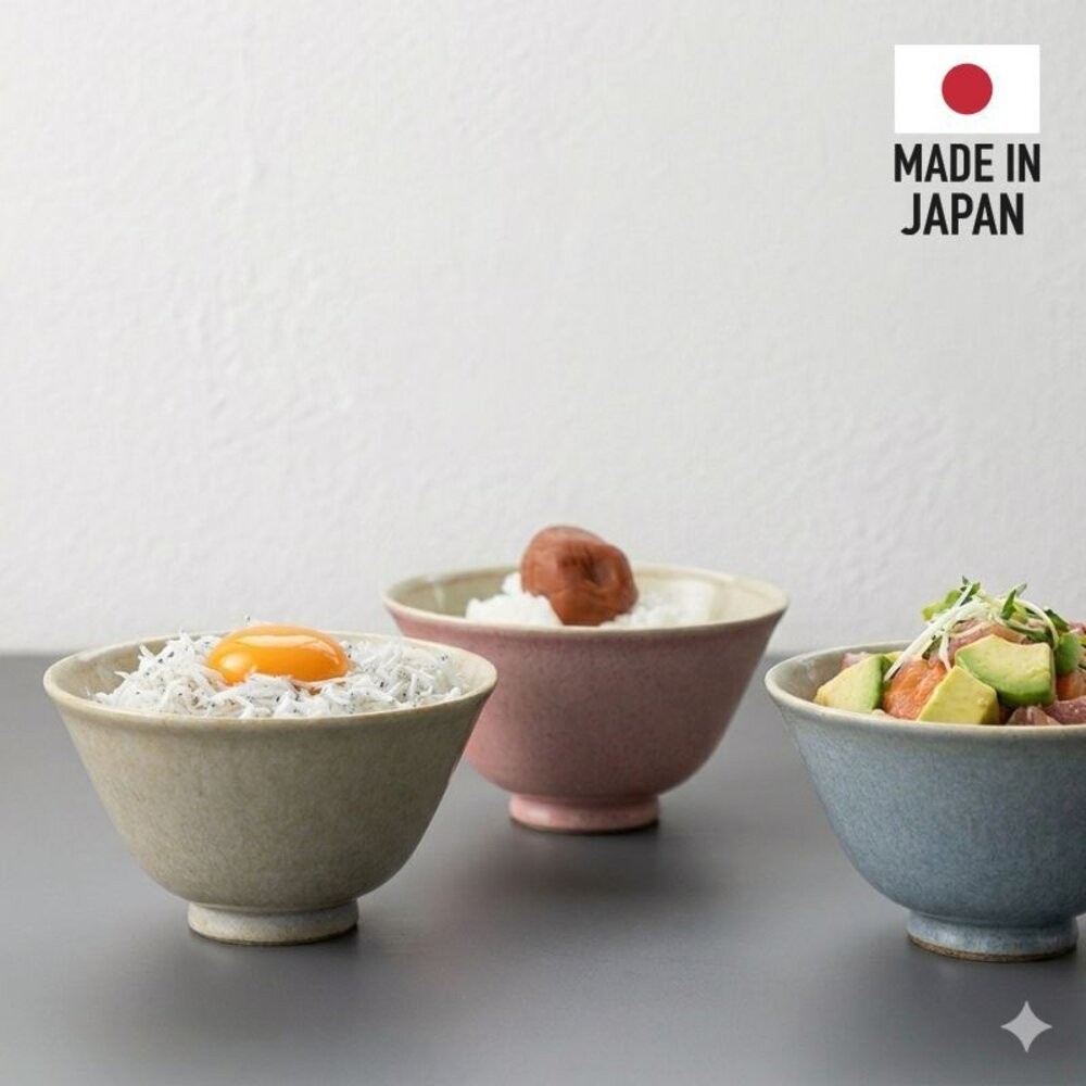 日本製 霧感釉色陶瓷飯碗 12.2cm 職人手作 三色可選 | 陶瓷碗 飯碗 瓷碗 小菜碗 小碗 丼飯碗 日本進口-細節圖4