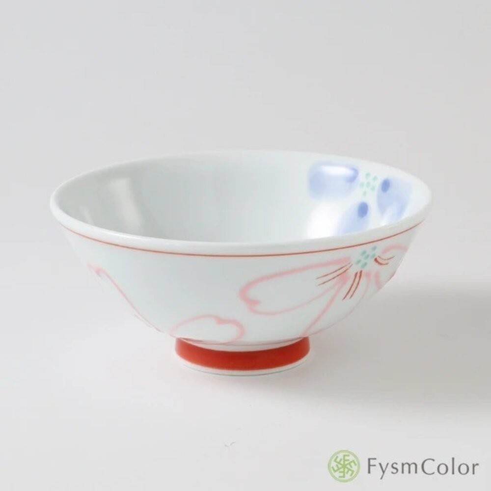 日本製造進口 波佐見燒 花卉宴系列手繪飯碗 大茶碗 小茶碗 夫妻碗 對碗 陶瓷碗 飯碗 湯碗-細節圖6