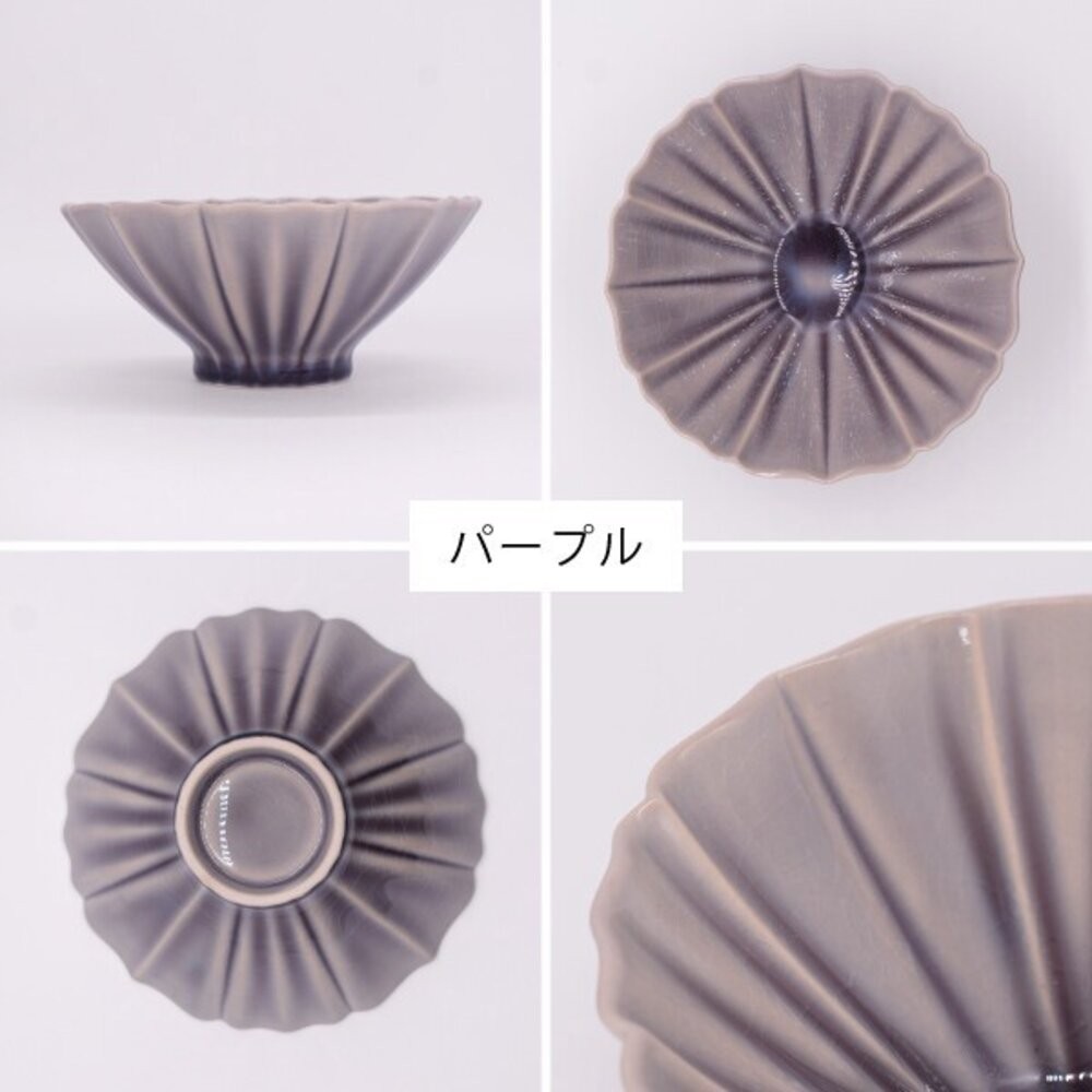日本製 美濃燒 蓮花紋 職人窯燒手作感 紫色陶瓷碗 | 沙拉 素麵 濃湯皆適用 飯碗 湯碗 日本進口-細節圖5