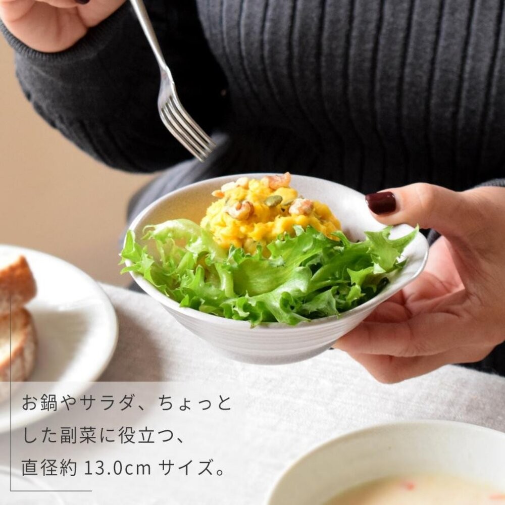 日本製 職人工藝 美濃燒 簡約條紋款 百搭各種餐具 陶瓷碗｜飯碗 小碟子 小菜碟 瓷碗 優格碗 日本進口-細節圖2
