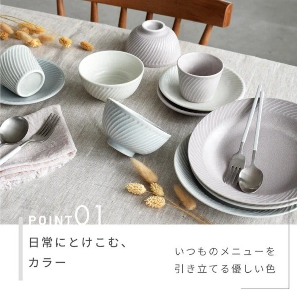 日本製 職人工藝 美濃燒 簡約條紋款 百搭各種餐具 陶瓷碗｜飯碗 小碟子 小菜碟 瓷碗 優格碗 日本進口-細節圖4