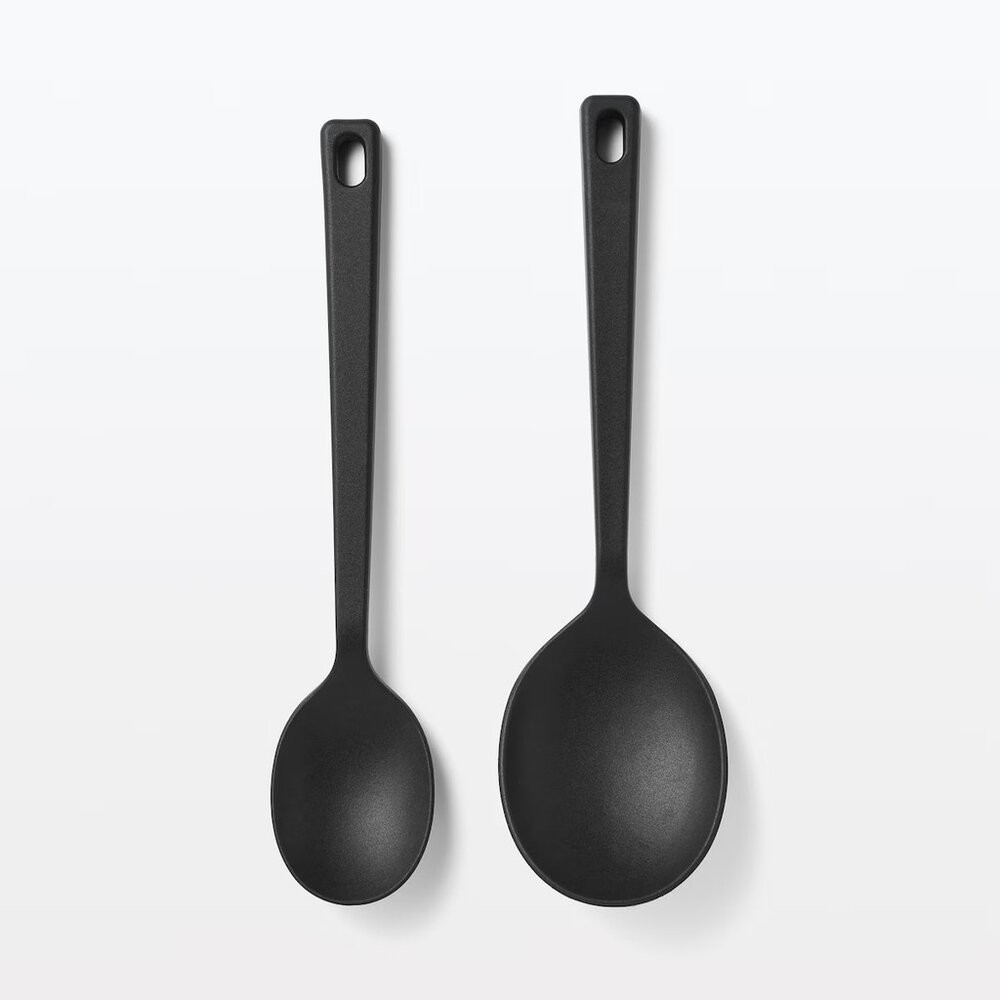 日本MUJI 無印良品 極簡風格 矽樹脂調理匙｜湯匙 耐熱 烹飪 盛菜 矽膠匙 大湯匙 餐具 日本進口-細節圖2