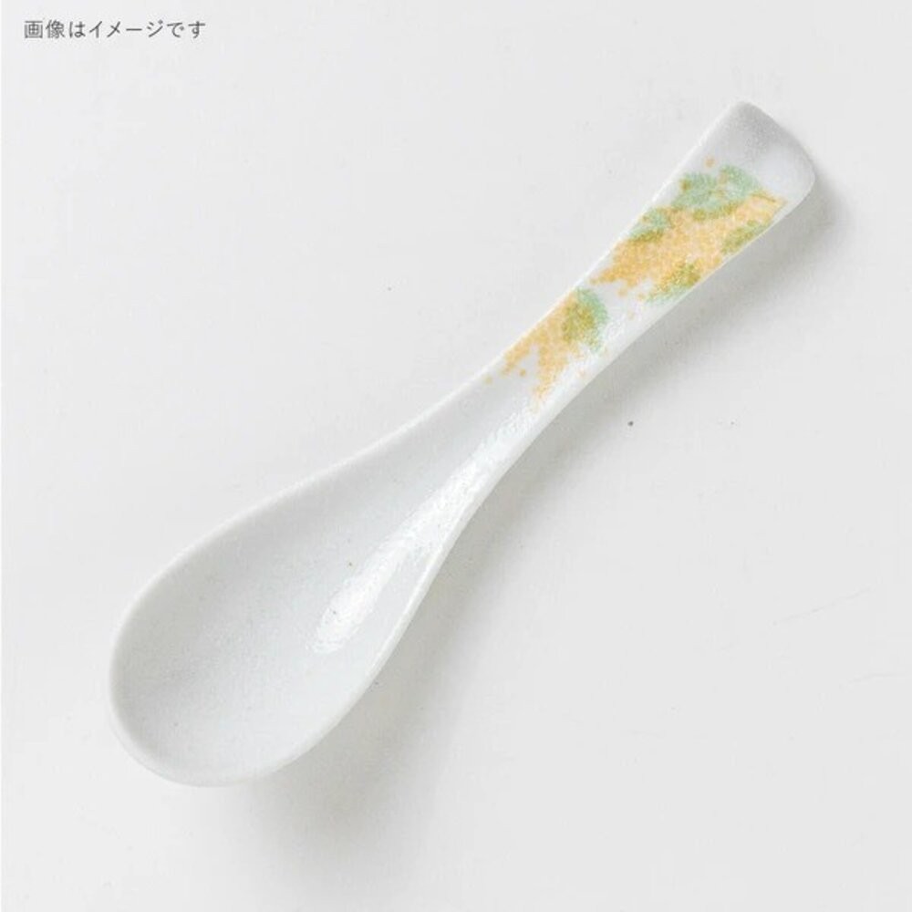 日本製美濃燒 mimosa 手繪含羞草 陶瓷圓盤 飯碗｜湯碗 湯匙 餐盤 多款 日本進口-細節圖4